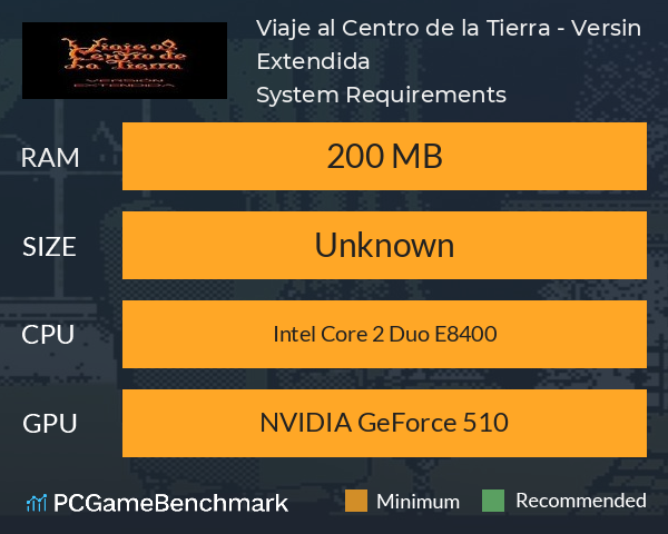 Viaje al Centro de la Tierra - Versión Extendida System Requirements PC Graph - Can I Run Viaje al Centro de la Tierra - Versión Extendida