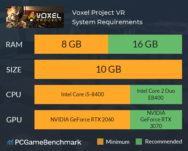 Voxel Project VR System Requirements PC Graph - Can I Run Voxel Project VR