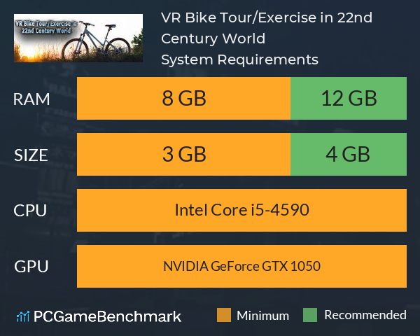 VR Bike Tour/Exercise in 22nd Century World System Requirements PC Graph - Can I Run VR Bike Tour/Exercise in 22nd Century World