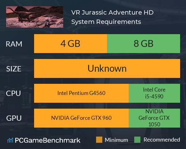 VR Jurassic Adventure HD System Requirements PC Graph - Can I Run VR Jurassic Adventure HD