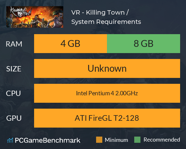 VR - Killing Town / 杀戮小镇 System Requirements PC Graph - Can I Run VR - Killing Town / 杀戮小镇