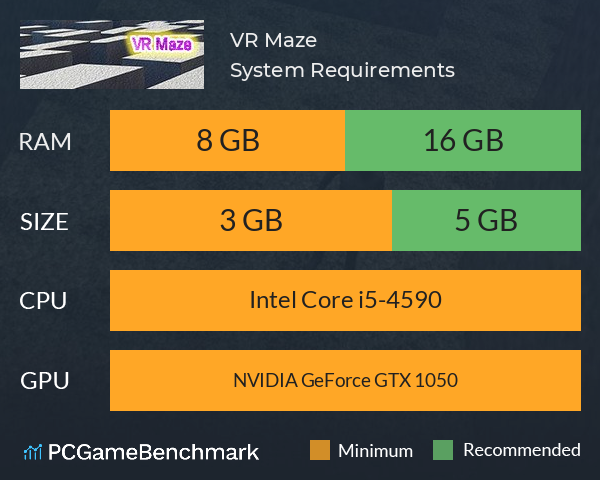 VR Maze System Requirements PC Graph - Can I Run VR Maze