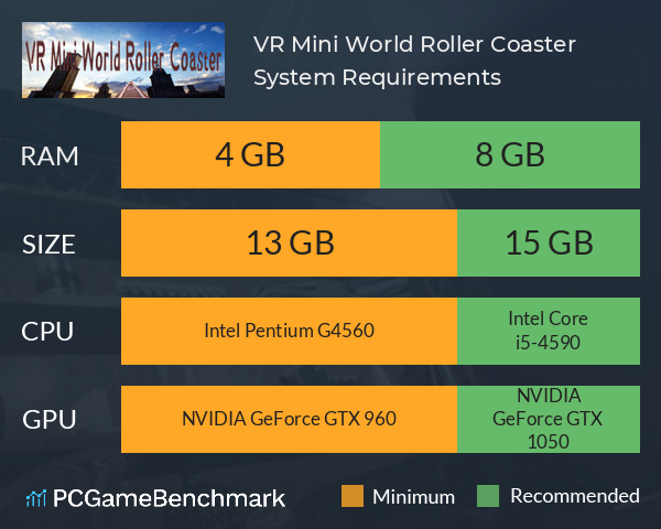 VR Mini World Roller Coaster System Requirements PC Graph - Can I Run VR Mini World Roller Coaster