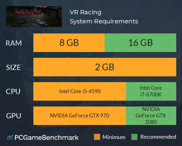 VR Racing System Requirements PC Graph - Can I Run VR Racing