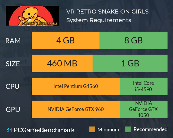 VR RETRO SNAKE ON GIRLS System Requirements PC Graph - Can I Run VR RETRO SNAKE ON GIRLS