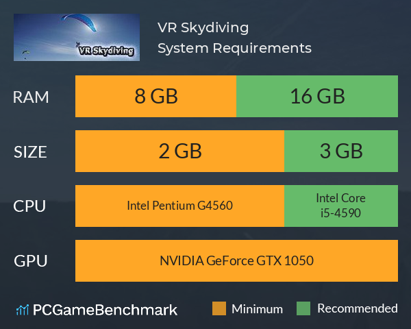 VR Skydiving System Requirements PC Graph - Can I Run VR Skydiving