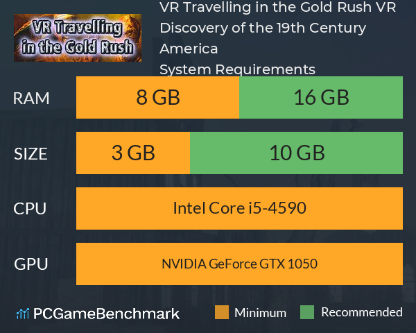 VR Travelling in the Gold Rush: VR Discovery of the 19th Century America System Requirements PC Graph - Can I Run VR Travelling in the Gold Rush: VR Discovery of the 19th Century America