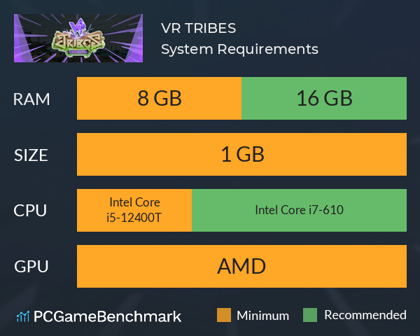 VR TRIBES System Requirements PC Graph - Can I Run VR TRIBES