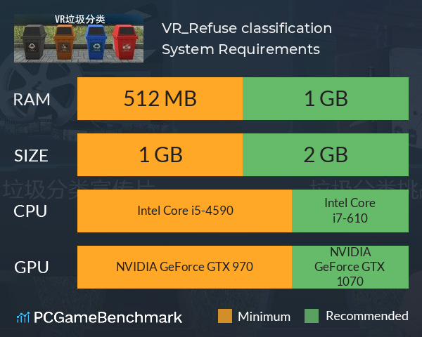 VR垃圾分类_Refuse classification System Requirements PC Graph - Can I Run VR垃圾分类_Refuse classification