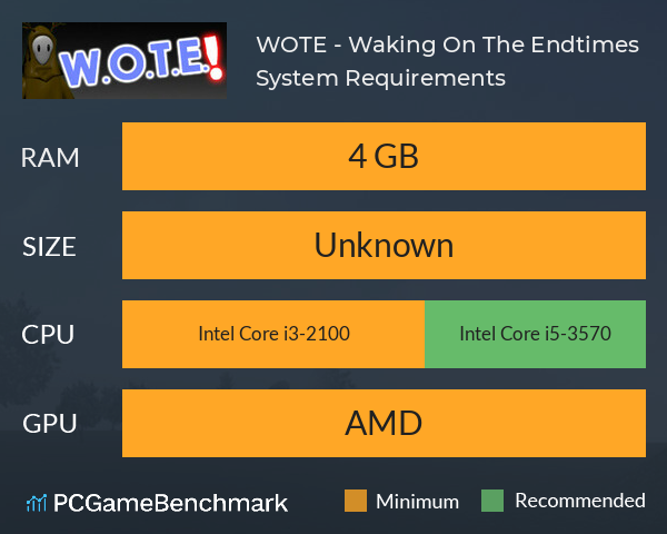 W.O.T.E - Waking On The Endtimes System Requirements PC Graph - Can I Run W.O.T.E - Waking On The Endtimes