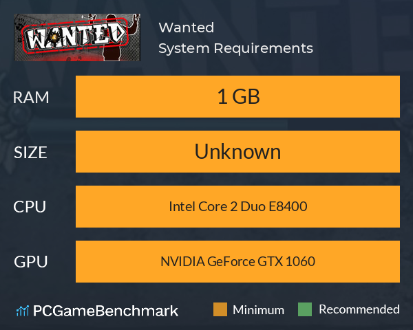 Wanted System Requirements PC Graph - Can I Run Wanted