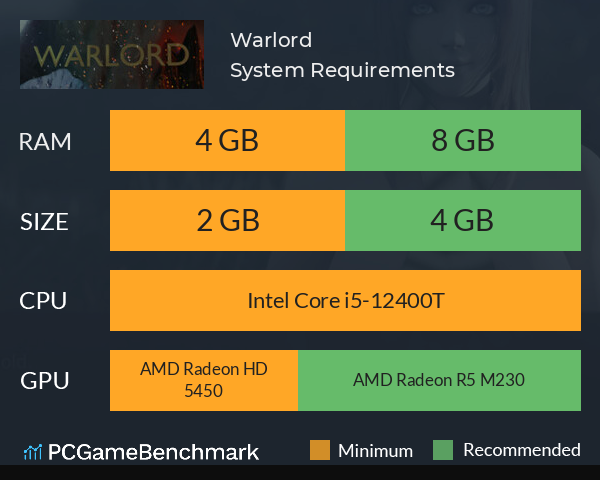 Warlord System Requirements PC Graph - Can I Run Warlord