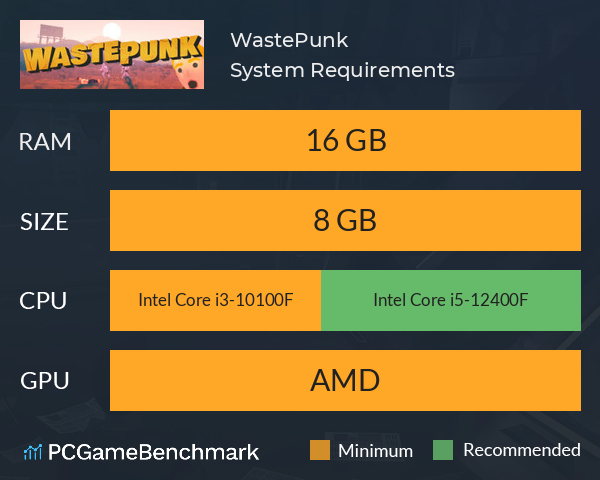 WastePunk System Requirements PC Graph - Can I Run WastePunk