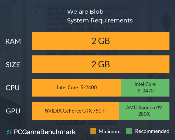 We are Blob System Requirements PC Graph - Can I Run We are Blob