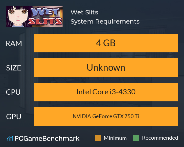 Wet Slits System Requirements PC Graph - Can I Run Wet Slits