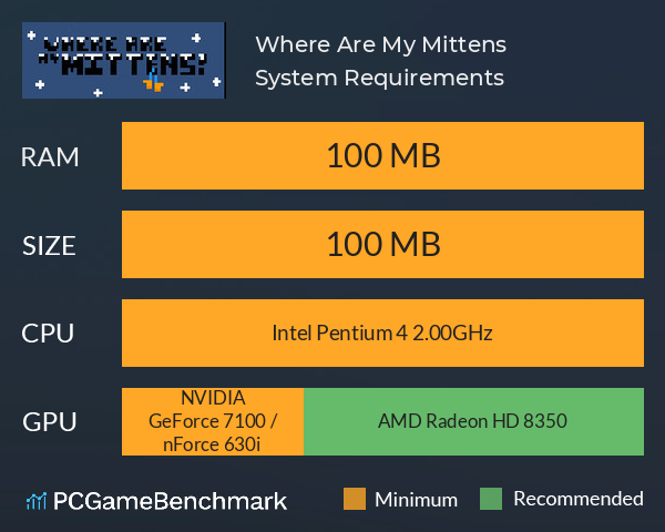 Where Are My Mittens System Requirements PC Graph - Can I Run Where Are My Mittens