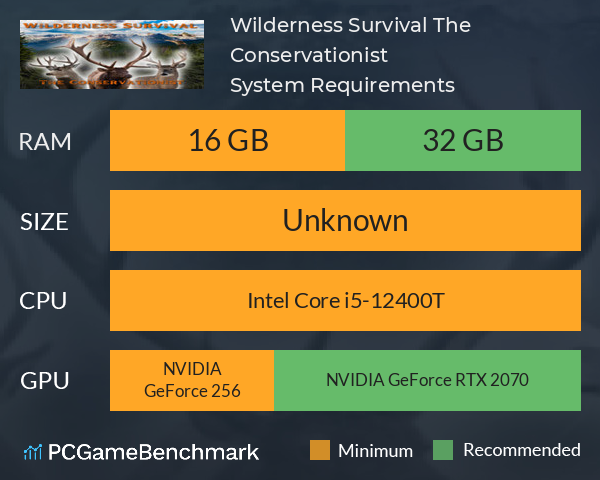 Wilderness Survival: The Conservationist System Requirements PC Graph - Can I Run Wilderness Survival: The Conservationist