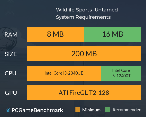 Wildlife Sports : Untamed System Requirements PC Graph - Can I Run Wildlife Sports : Untamed