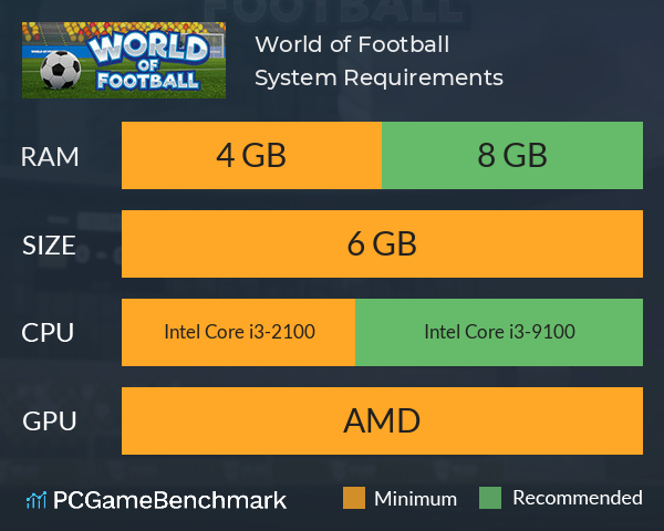 World of Football System Requirements PC Graph - Can I Run World of Football