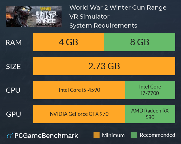 World War 2 Winter Gun Range VR Simulator System Requirements PC Graph - Can I Run World War 2 Winter Gun Range VR Simulator