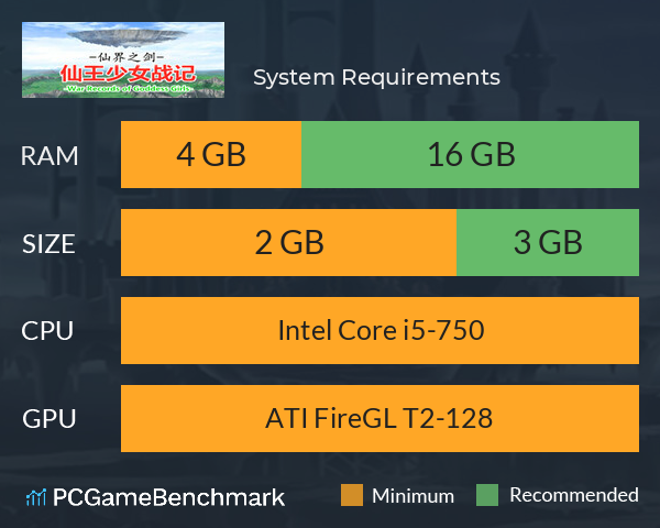 仙界之剑 仙王少女战记 System Requirements PC Graph - Can I Run 仙界之剑 仙王少女战记