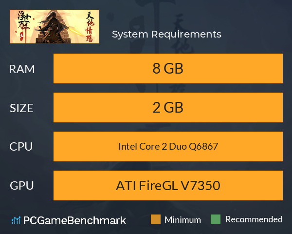 仙侠传·天地情殇 System Requirements PC Graph - Can I Run 仙侠传·天地情殇