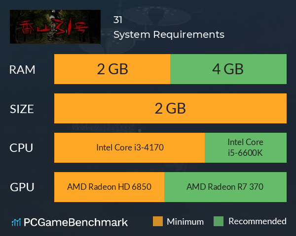 香山31号 System Requirements PC Graph - Can I Run 香山31号