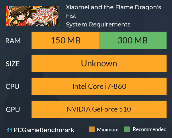 Xiaomei and the Flame Dragon's Fist System Requirements PC Graph - Can I Run Xiaomei and the Flame Dragon's Fist Xiaomei and the Flame Dragon's Fist System Requirements PC Graph - Can I Run Xiaomei and the Flame Dragon's Fist