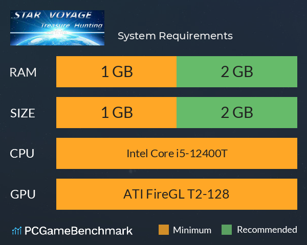 星际远航：寻宝 System Requirements PC Graph - Can I Run 星际远航：寻宝