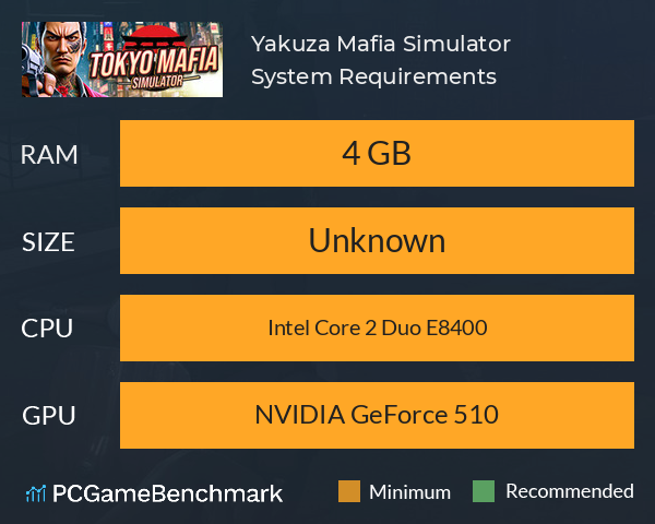 Yakuza Mafia Simulator System Requirements PC Graph - Can I Run Yakuza Mafia Simulator