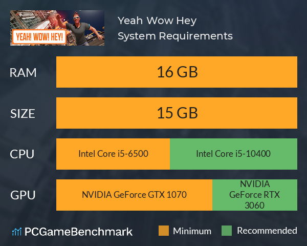 Yeah! Wow! Hey! System Requirements - Can I Run It? - PCGameBenchmark
