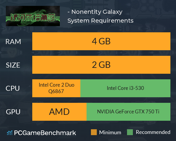 银河灰暗角落 - Nonentity Galaxy System Requirements PC Graph - Can I Run 银河灰暗角落 - Nonentity Galaxy