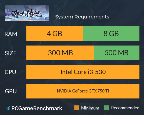 游龙传说 System Requirements PC Graph - Can I Run 游龙传说