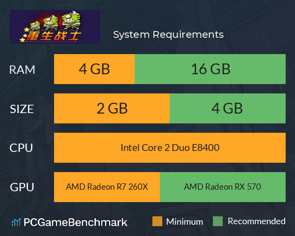 重生战士 System Requirements PC Graph - Can I Run 重生战士