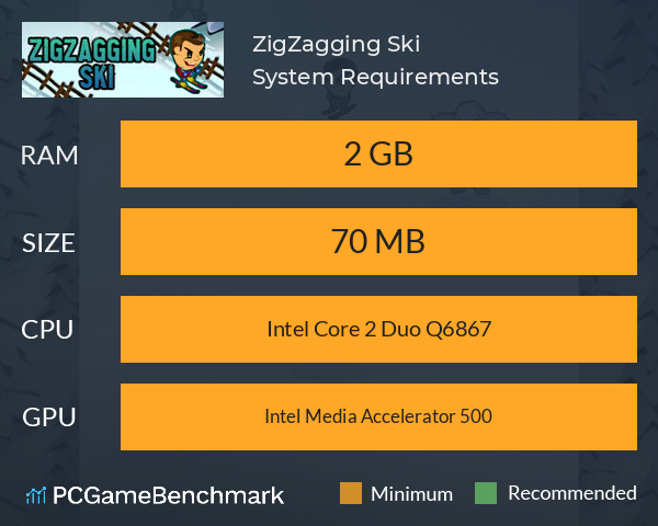 ZigZagging Ski System Requirements PC Graph - Can I Run ZigZagging Ski