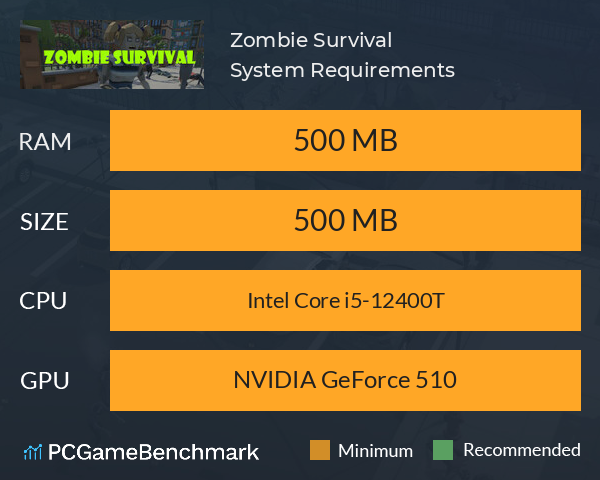 Zombie Survival System Requirements PC Graph - Can I Run Zombie Survival