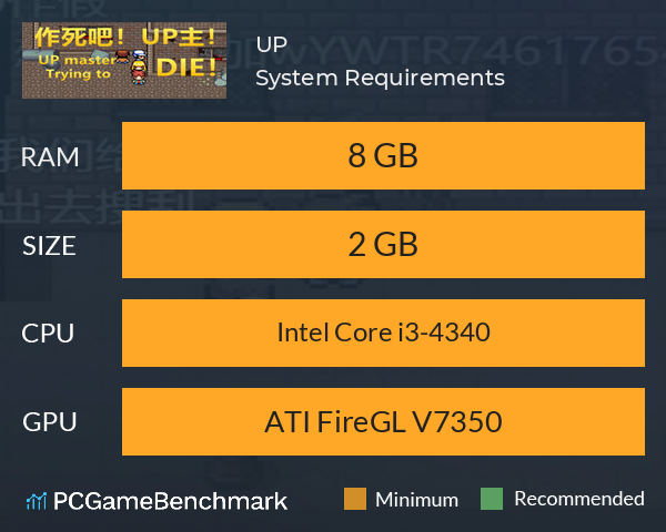 作死吧！UP主！ System Requirements PC Graph - Can I Run 作死吧！UP主！